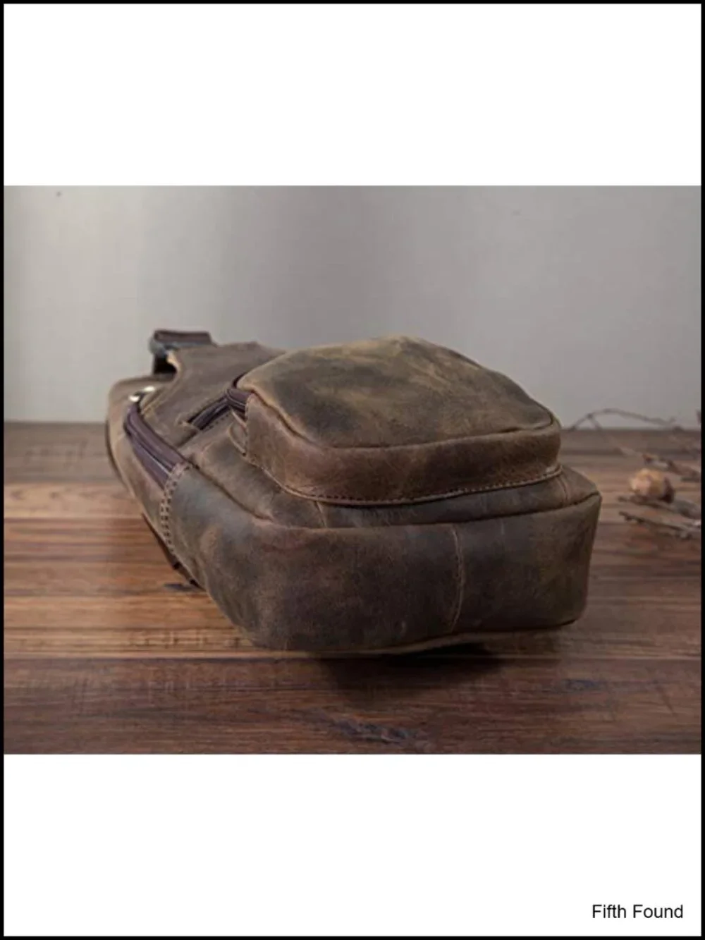 Men's Genuine Leather Crossbody Sling Bag for Travel & Hiking